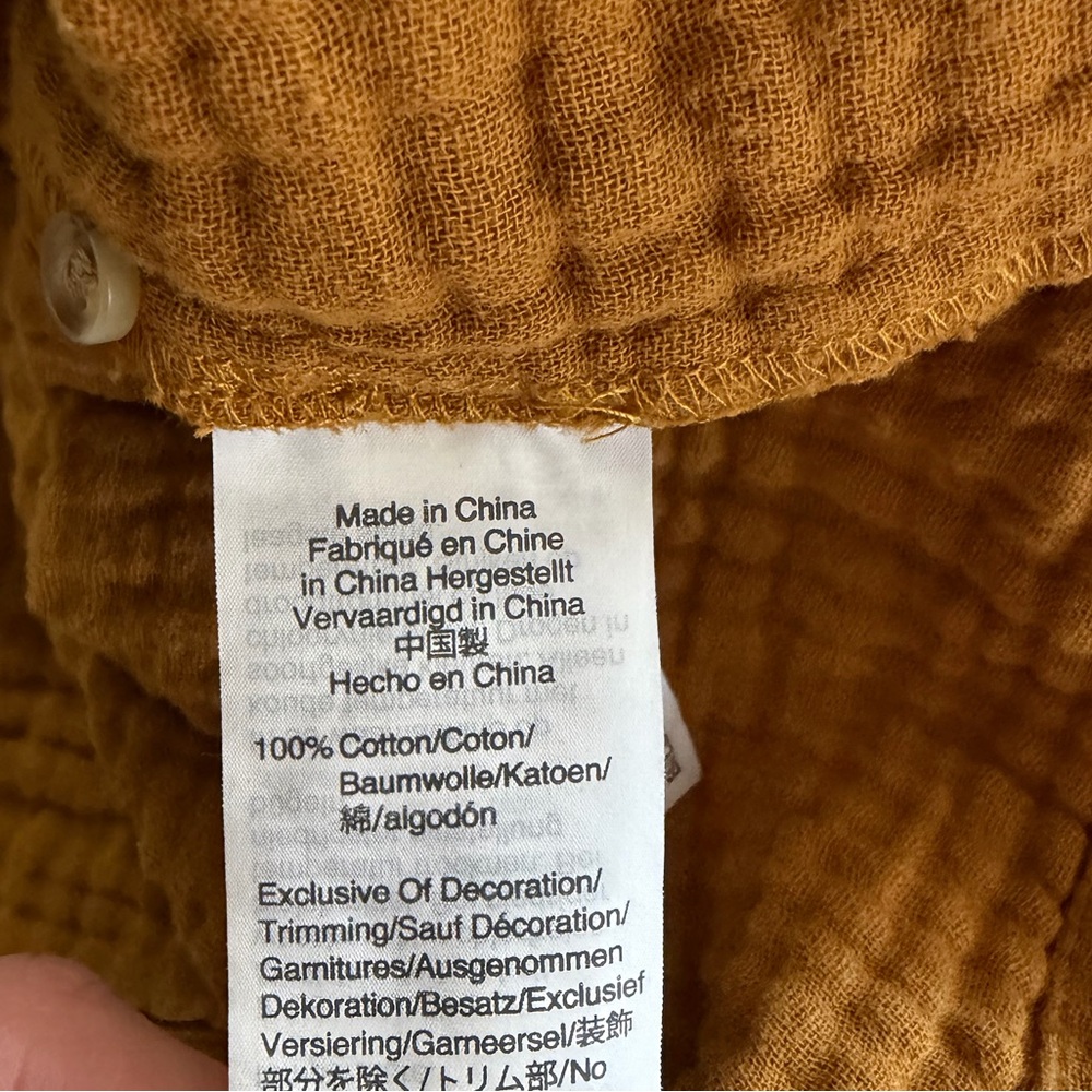 Madewell Smocked Swing Top - Antique Gold - Picture 10 of 11
